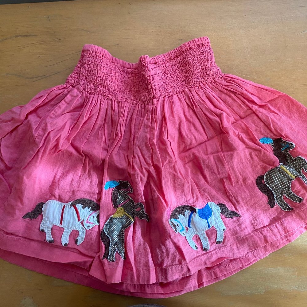 Mini Boden Horse Applique Skirt